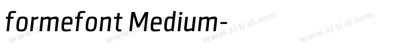 formefont Medium字体转换